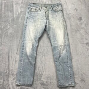 Levi Strauss Signature Mens Jeans 30x30 Light Wash‎ Straight Fit Denim